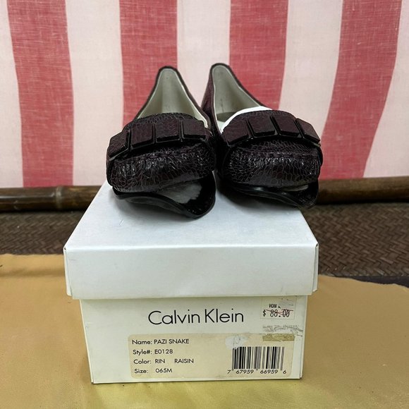 NWB DMG Calvin Klein Pazi Snake Shoes Sz 065M - Picture 1 of 9